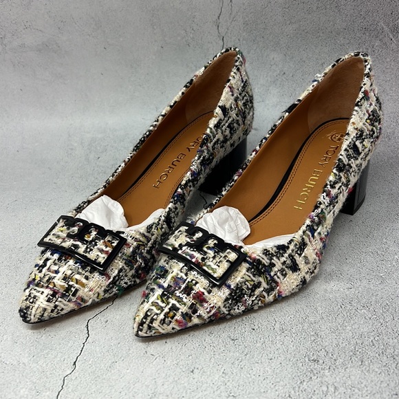 Tory Burch NWOT Gigi Tweed Pointy Toe Pump. - Picture 14 of 15